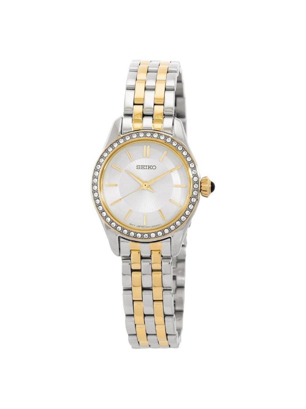 NWT Seiko Essentials Quartz Crystal White Dial Two-Tone Ladies Watch P1